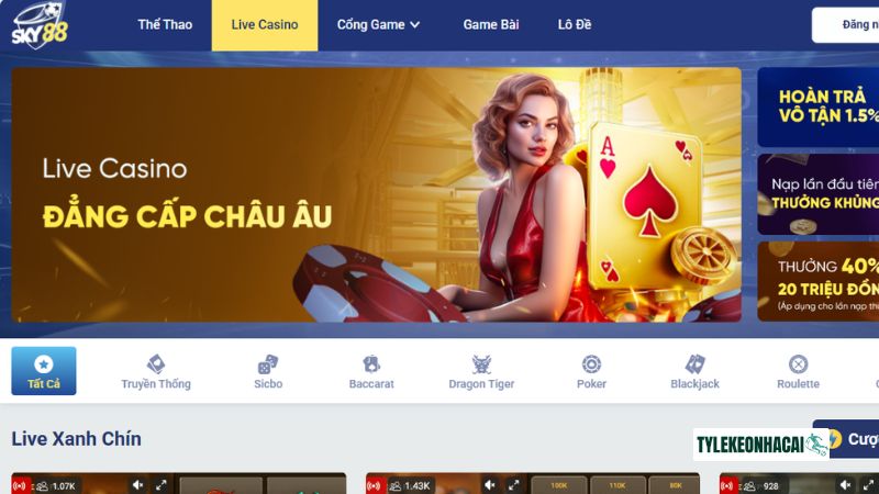 Game Live Casino đặc sắc Game Live Casino đặc sắc