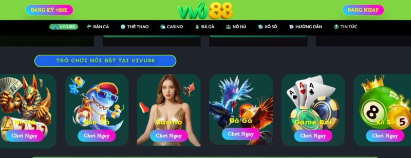 Những điểm nổi bật của nhà cái VIVU88